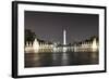 World War Ii Memorial at Night-demerzel21-Framed Photographic Print