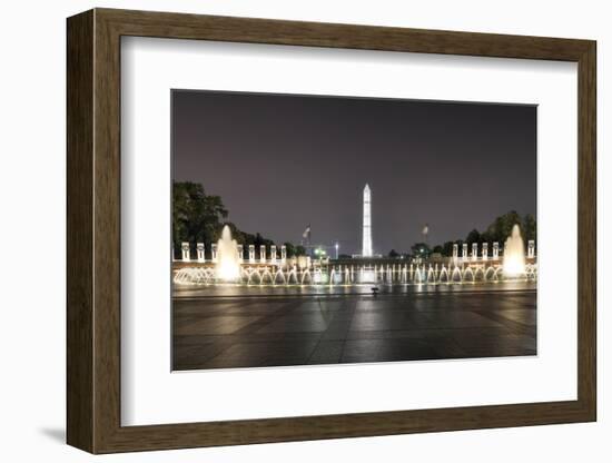 World War Ii Memorial at Night-demerzel21-Framed Photographic Print