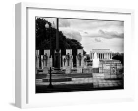 World War Ii Memorial, Washington D.C, District of Columbia, White Frame, Full Size Photography-Philippe Hugonnard-Framed Premium Photographic Print