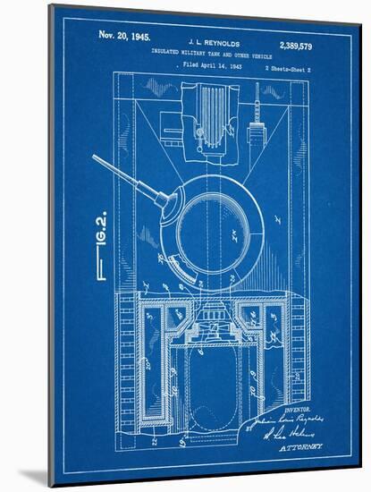 World War II Military Tank Patent-null-Mounted Art Print