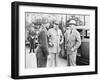 World War II Photo of President Harry Truman Talking to General Eisenhower and Hickey-null-Framed Photographic Print