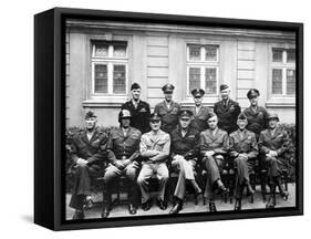 World War II Photo of the Senior American Military Commanders of the European Theater-null-Framed Stretched Canvas