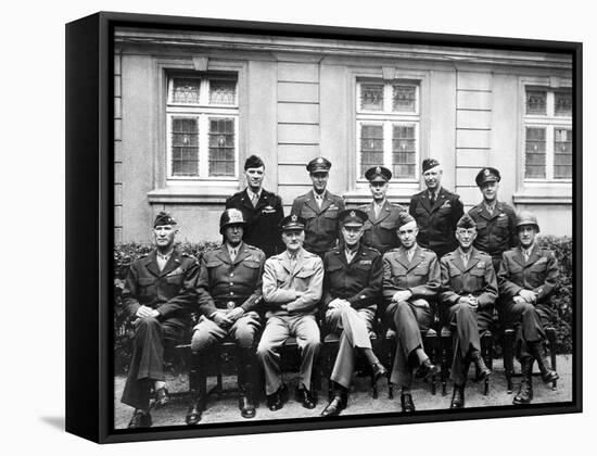 World War II Photo of the Senior American Military Commanders of the European Theater-null-Framed Stretched Canvas