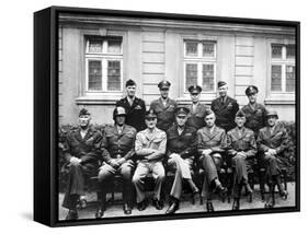 World War II Photo of the Senior American Military Commanders of the European Theater-null-Framed Stretched Canvas