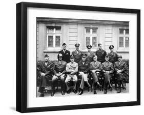 World War II Photo of the Senior American Military Commanders of the European Theater-null-Framed Photographic Print