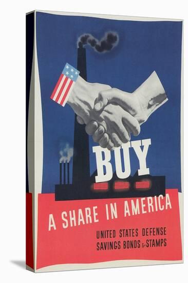 World War II Poster, Buy Bonds-null-Stretched Canvas