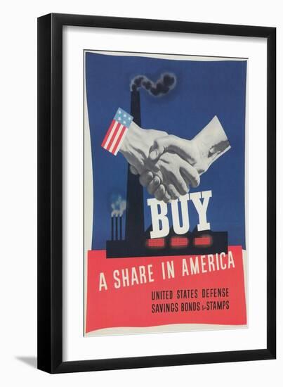 World War II Poster, Buy Bonds-null-Framed Art Print