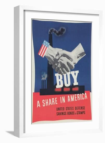 World War II Poster, Buy Bonds-null-Framed Art Print