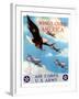 World War II Poster of a Bald Eagle Flying in the Sky with Fighter Planes-Stocktrek Images-Framed Photographic Print