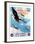 World War II Poster of a Bald Eagle Flying in the Sky with Fighter Planes-Stocktrek Images-Framed Photographic Print