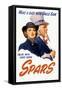 World War II Poster of a Female Coast Guard Cadet and Uncle Sam-null-Framed Stretched Canvas