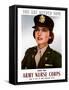 World War II Poster of a Smiling Female Officer of the U.S. Army Medical Corps-Stocktrek Images-Framed Stretched Canvas