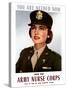 World War II Poster of a Smiling Female Officer of the U.S. Army Medical Corps-Stocktrek Images-Stretched Canvas