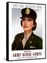 World War II Poster of a Smiling Female Officer of the U.S. Army Medical Corps-Stocktrek Images-Framed Stretched Canvas