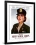 World War II Poster of a Smiling Female Officer of the U.S. Army Medical Corps-Stocktrek Images-Framed Photographic Print