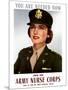 World War II Poster of a Smiling Female Officer of the U.S. Army Medical Corps-Stocktrek Images-Mounted Photographic Print