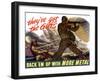 World War II Poster of Airborne Troops Parachuting Into Battle-Stocktrek Images-Framed Photographic Print