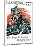 World War II Poster of American Minutemen Firing Their Rifles-Stocktrek Images-Mounted Premium Photographic Print