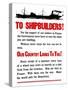 World War II Propaganda Poster Featuring a Ship Steaming Along-null-Stretched Canvas