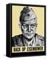 World War II Propaganda Poster Featuring General Dwight Eisenhower-null-Framed Stretched Canvas