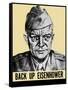 World War II Propaganda Poster Featuring General Dwight Eisenhower-null-Framed Stretched Canvas