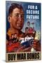 World War II Propaganda Poster of a Farmer Holding His Future-null-Mounted Art Print