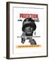 World War II Propaganda Poster of a Soldier Applying Insect Repellent-null-Framed Art Print