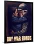 World War II Propaganda Poster of a Soldier Embracing a Woman-null-Framed Art Print