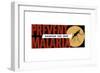 World War II Propaganda Poster of an Arrow Pointing at a Large Mosquito-null-Framed Art Print