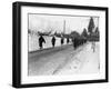 World War II, Us Army Infantrymen March on a Road Near Bastogne, Belgium. Dec 1944-null-Framed Art Print