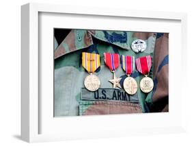 World War II Veteran Wearing His Medals-CherylCasey-Framed Photographic Print