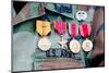 World War II Veteran Wearing His Medals-CherylCasey-Mounted Photographic Print