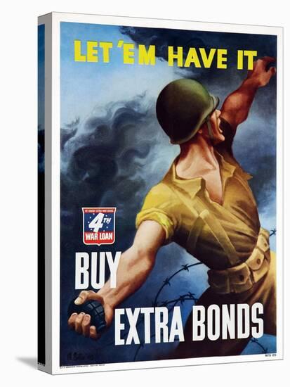 World War II War Bonds Poster Art-null-Stretched Canvas