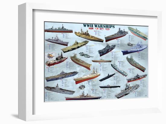 World War II War Ships-null-Framed Art Print