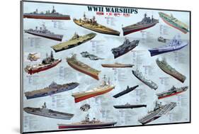World War II War Ships-null-Mounted Art Print