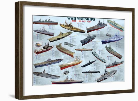 World War II War Ships-null-Framed Art Print