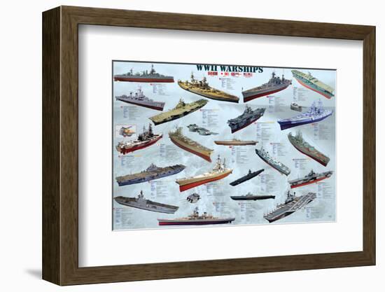 World War II War Ships-null-Framed Art Print