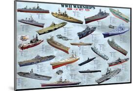 World War II War Ships-null-Mounted Art Print