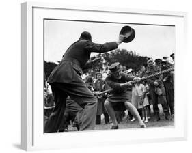 World War II Women, ATS Women Take Part in a Tug of War Competition, August 1941-null-Framed Photographic Print