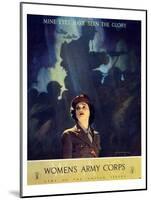 World War II Women's Army Corps (Wacs) Recruitment Poster Art-null-Mounted Art Print