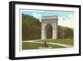 World War Memorial Arch, Huntington, West Virginia-null-Framed Art Print