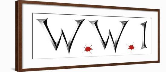 World War One lettering-Neale Osborne-Framed Giclee Print