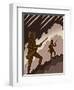 World War One soldiers with bayonets - emerging from trenches-Neale Osborne-Framed Giclee Print