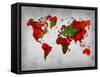 World Watercolor Map 11-NaxArt-Framed Stretched Canvas