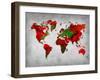 World Watercolor Map 11-NaxArt-Framed Art Print