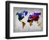 World Watercolor Map 12-NaxArt-Framed Art Print