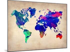 World Watercolor Map 2-NaxArt-Mounted Art Print