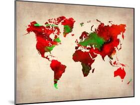 World Watercolor Map 4-NaxArt-Mounted Art Print