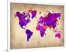 World Watercolor Map 5-NaxArt-Framed Art Print