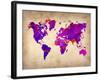 World Watercolor Map 5-NaxArt-Framed Art Print